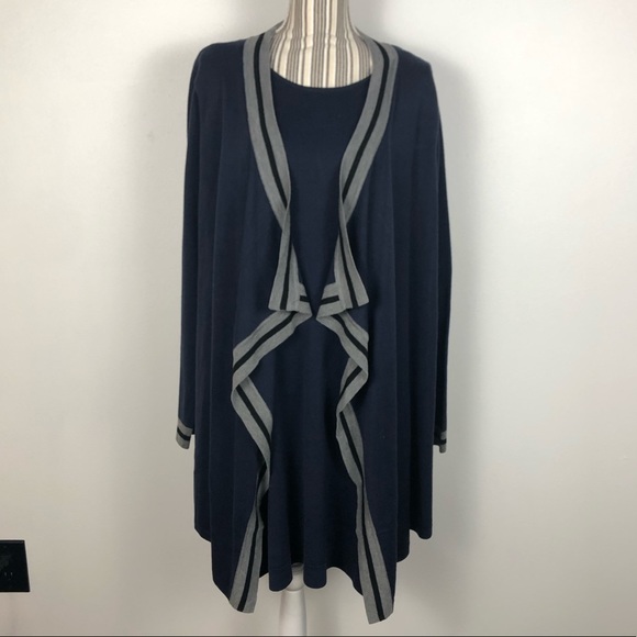 NWT Harper Rose sz 18 blue gray knit dress cardig. - Picture 1 of 10